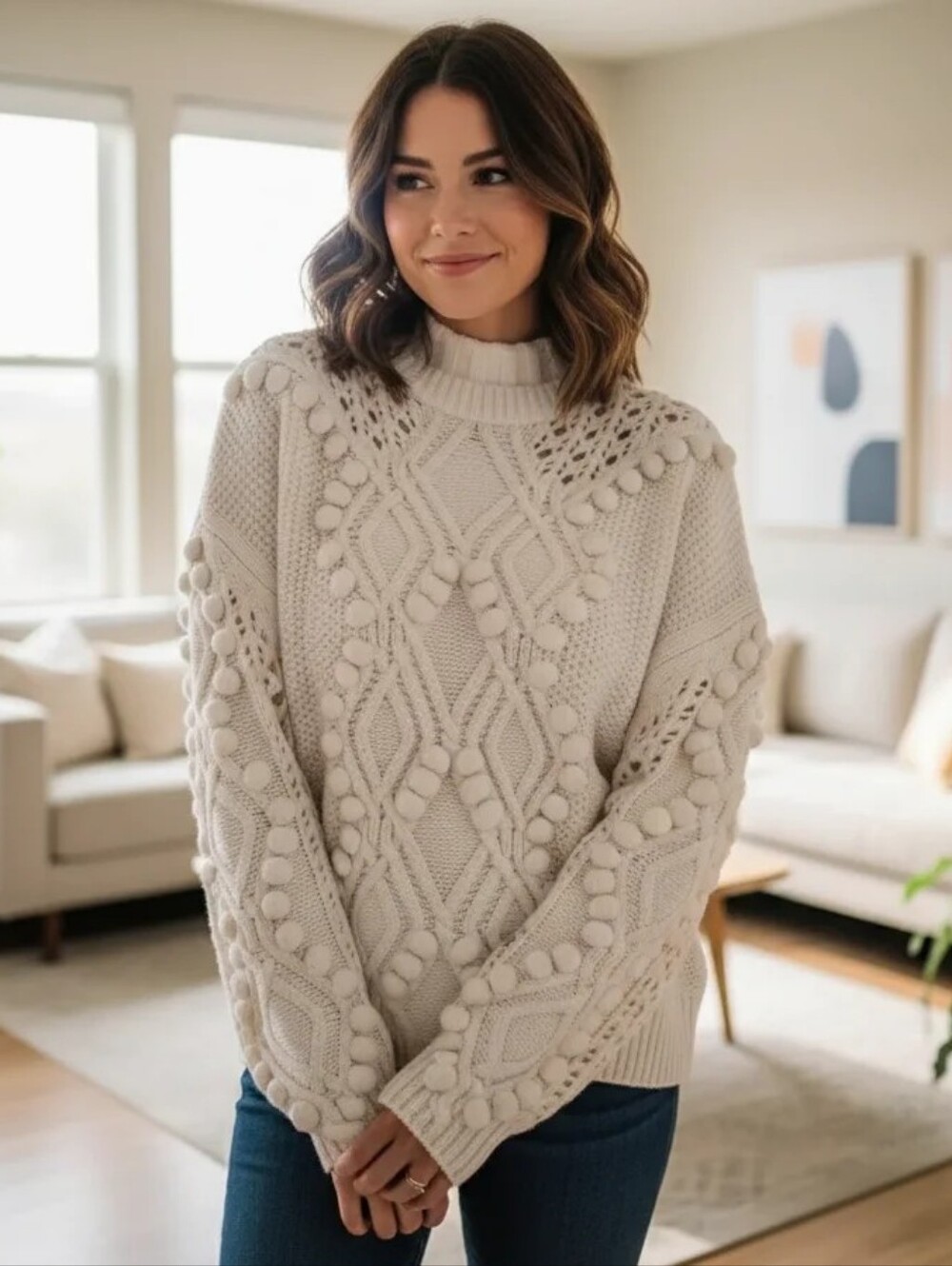 Authentic Guess White Long Sleeve Sweater Small S